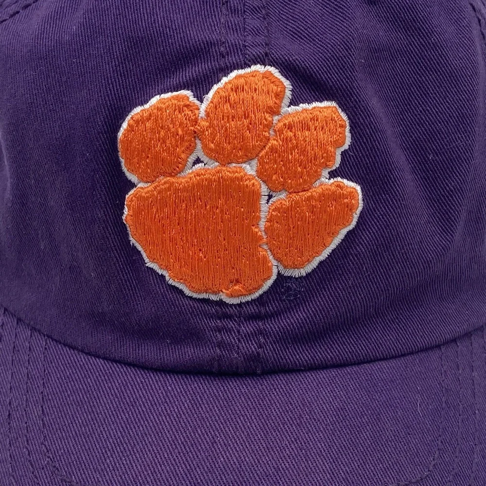 Clemson Tigers Hat Paw‎ Purple Cotton Clean Up Strapback Top Of World Slouch Dad